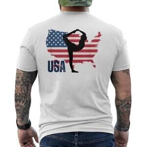 Gymnastics Patriotic Usa Flag Unisex Shirt Sports Training Athletic Graphic Tee